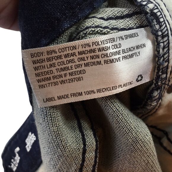 Boys 16 Husky Jeans Blue Dark Wash Stretch Straight Leg Youth Cat & Jack - Picture 6 of 7